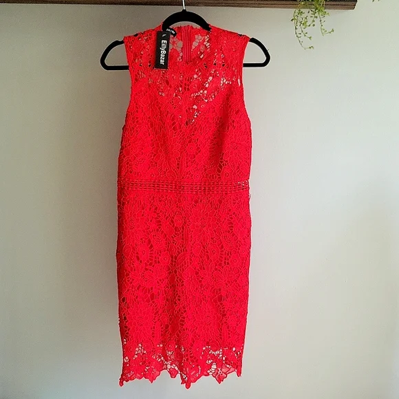 guipure lace dress shein SHEIN Priv One Shoulder Guipure Lace Dress
